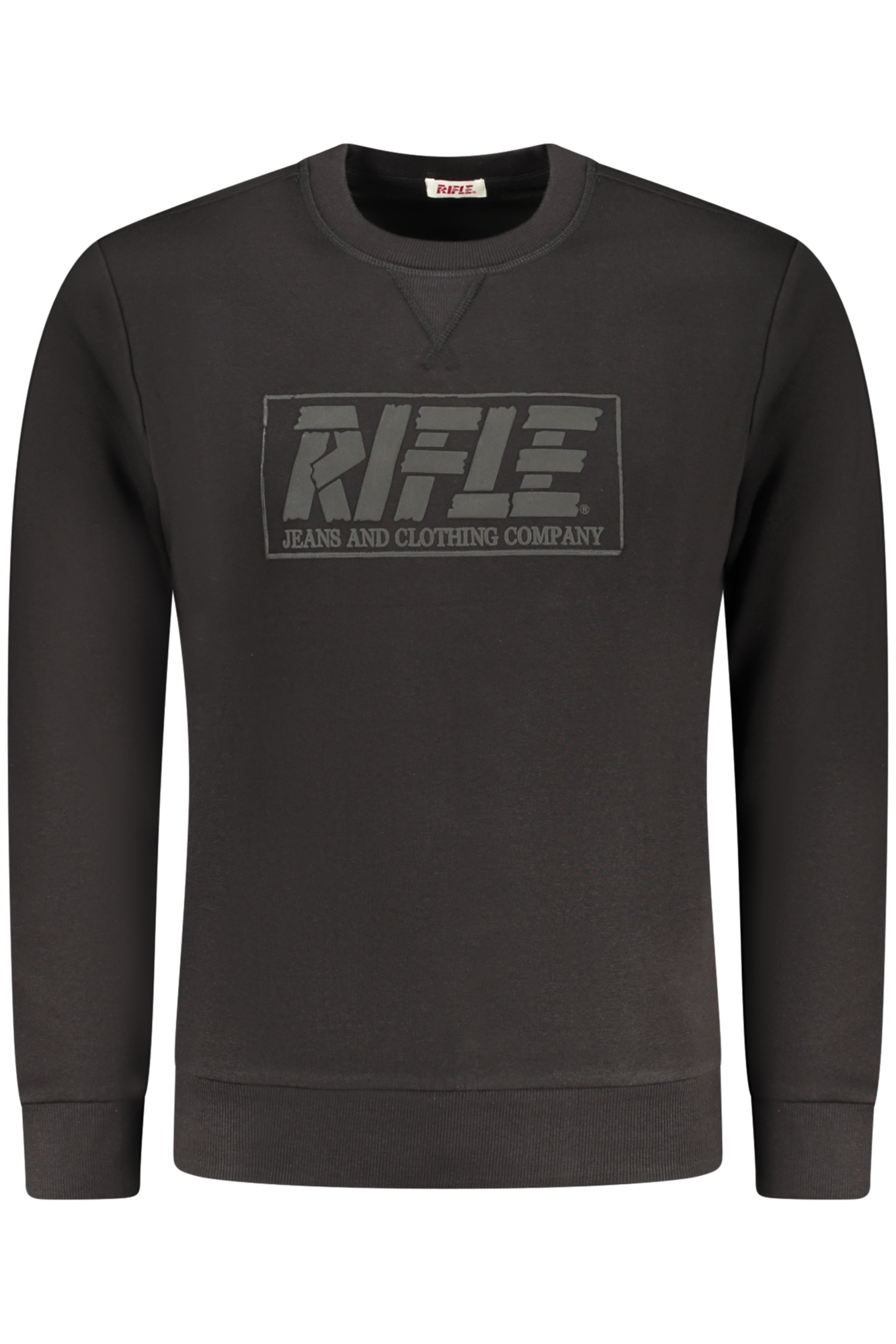 RIFLE MEN'S BLACK ZIP-UP SWEATSHIRT RIFLE MEN'S BLACK ZIP-UP SWEATSHIRT