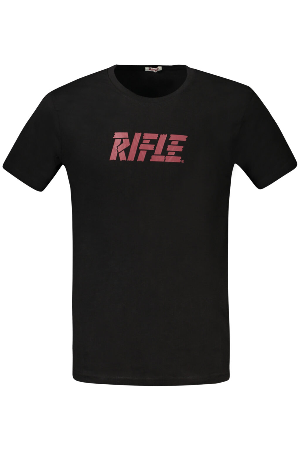 riflet-shirtmanichecorteuomonero_1 RIFLE juodi vyriški marškinėliai trumpomis rankovėmis