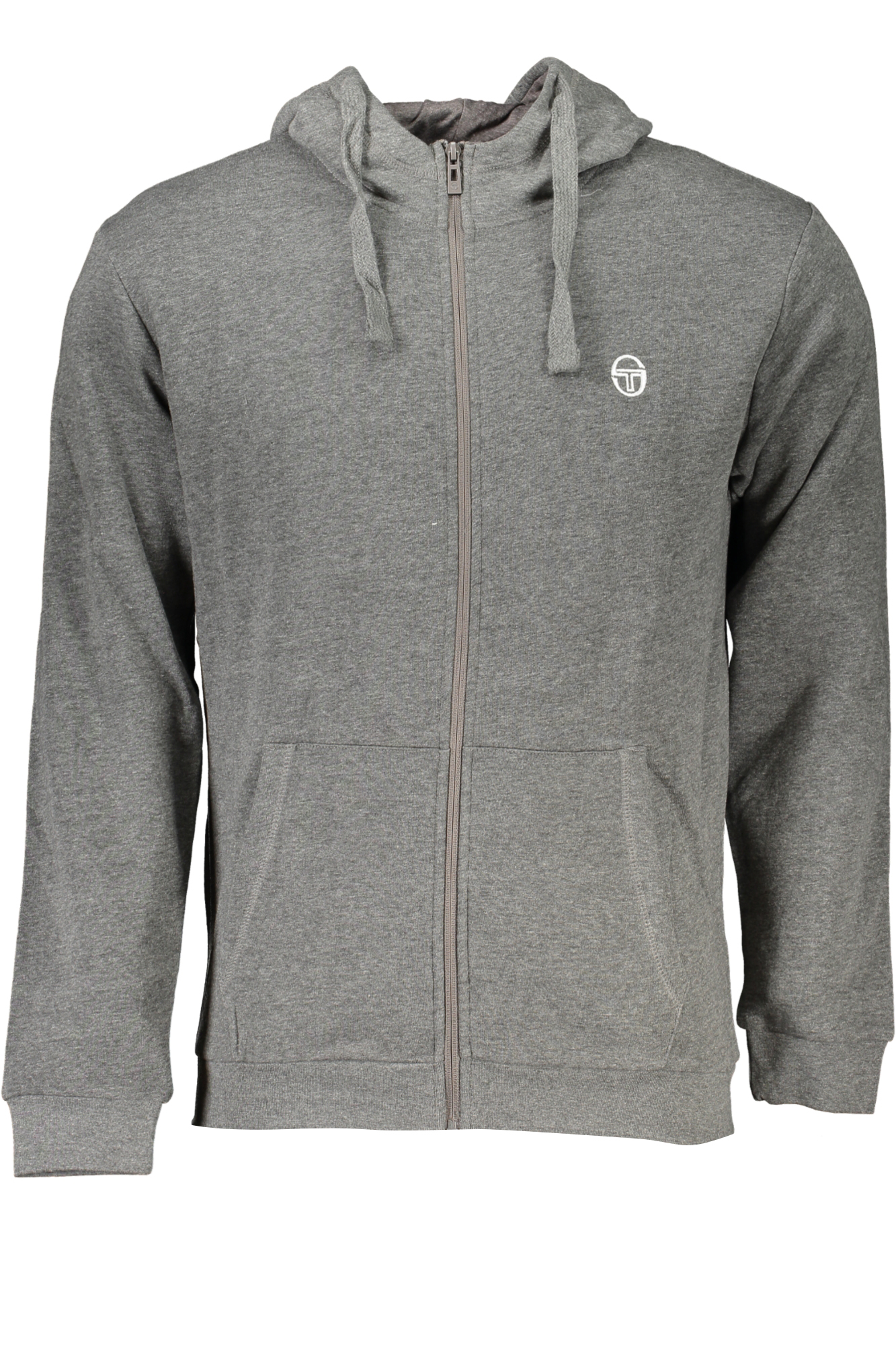 SERGIO TACCHINI pilkas vyriškas džemperis su užtrauktuku SERGIO TACCHINI pilkas vyriškas džemperis su užtrauktuku