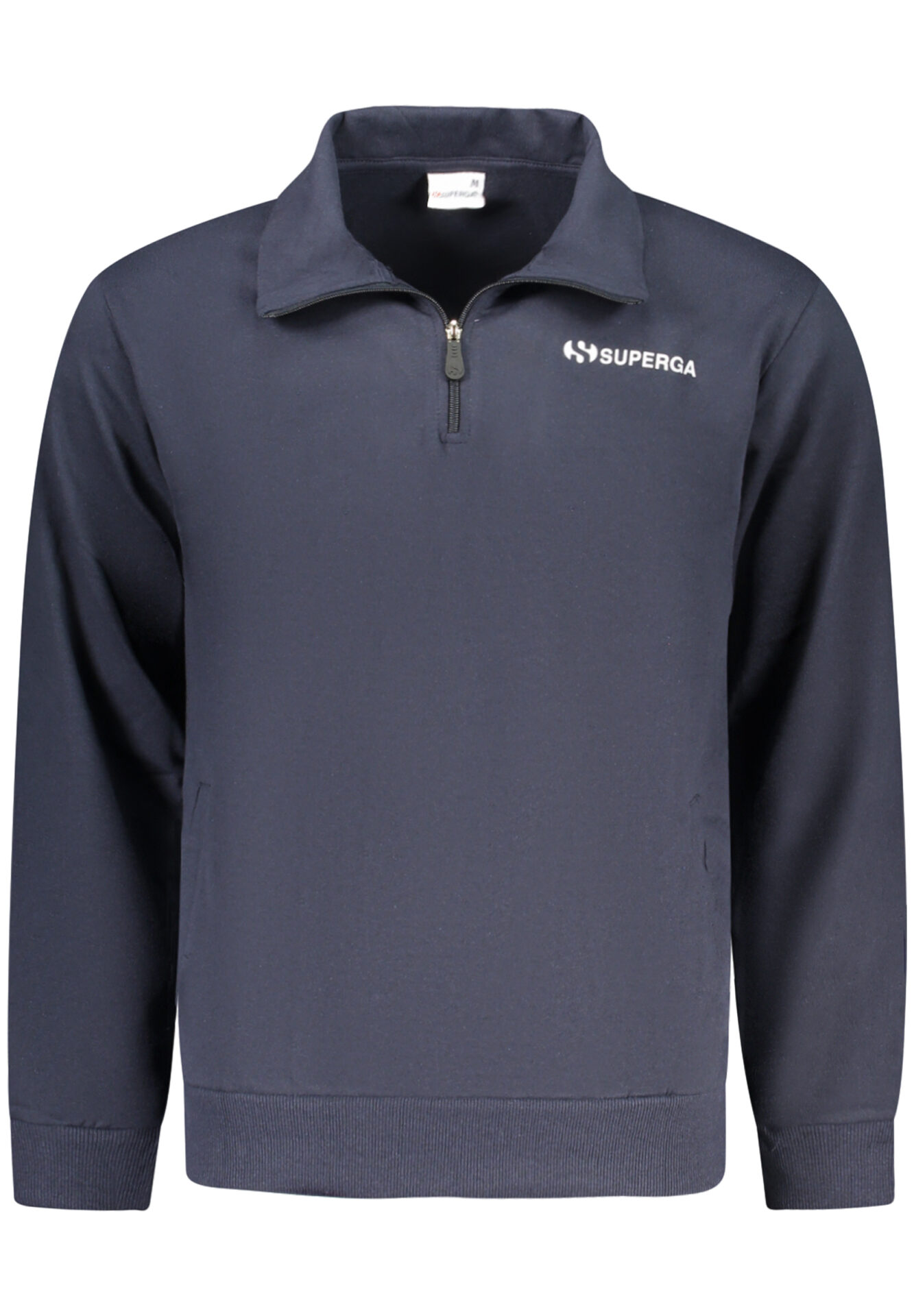 SUPERGA MEN'S BLUE ZIP-UP SWEATSHIRT