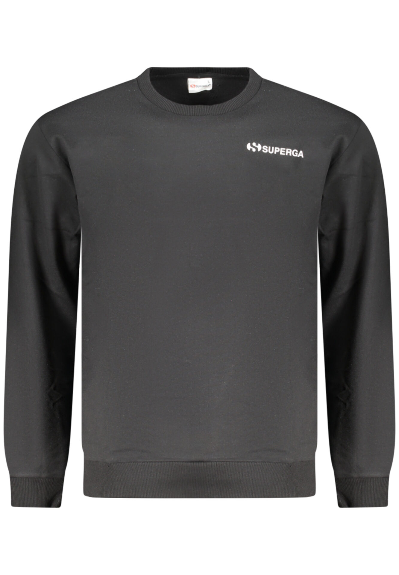SUPERGA MEN'S BLACK ZIP-UP SWEATSHIRT