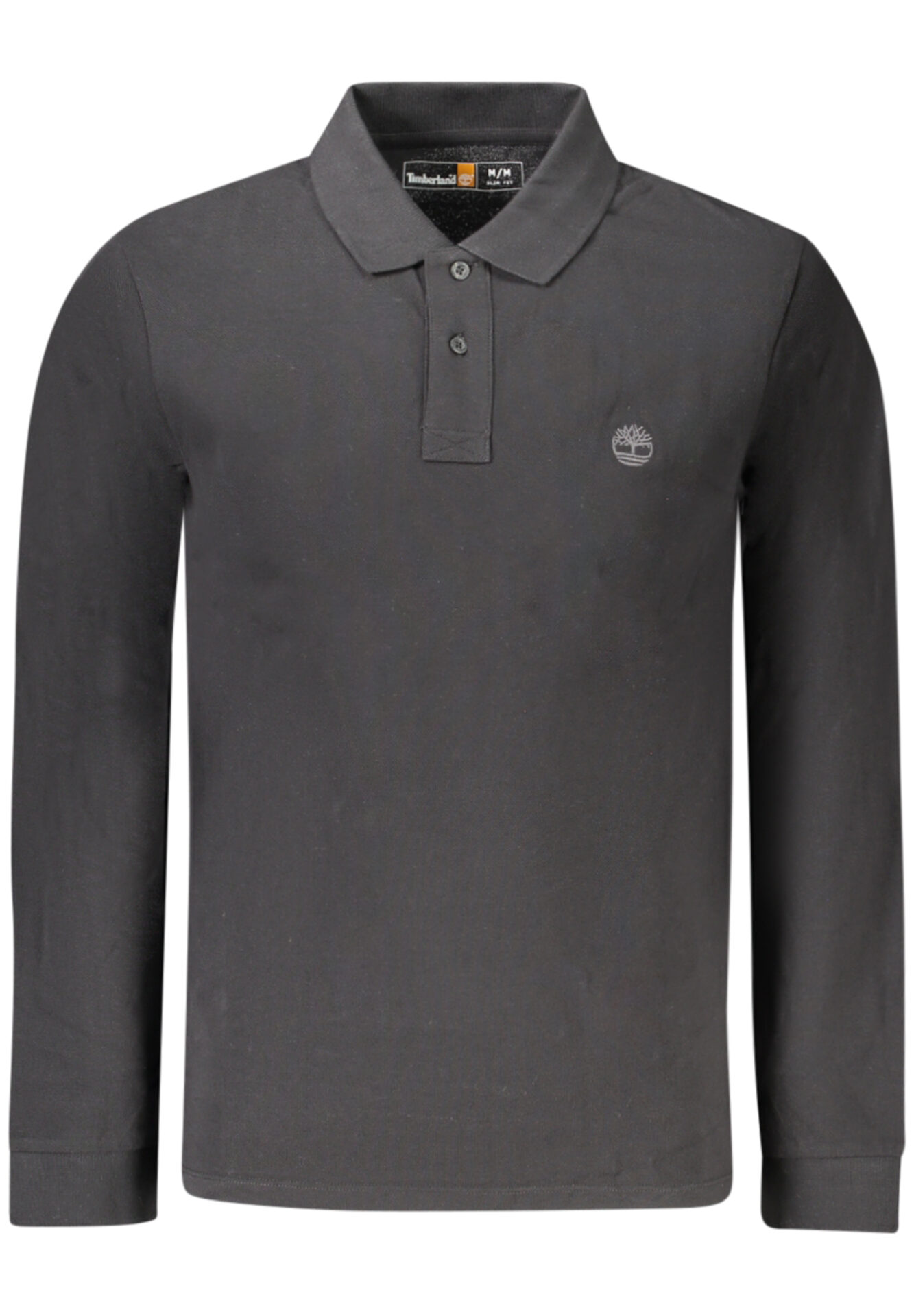 TIMBERLAND MEN'S LONG-SLEEVE POLO SHIRT BLACK