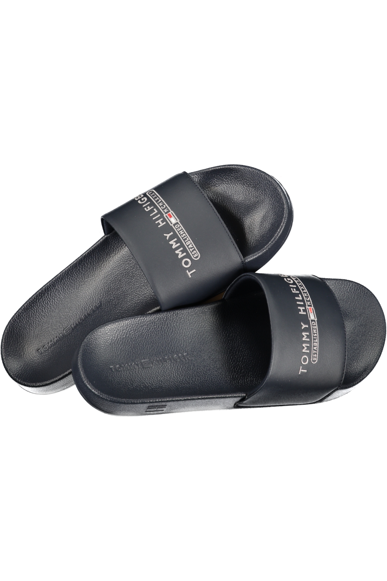 TOMMY HILFIGER MEN'S BLUE SLIPPER FOOTWEAR TOMMY HILFIGER MEN'S BLUE SLIPPER FOOTWEAR