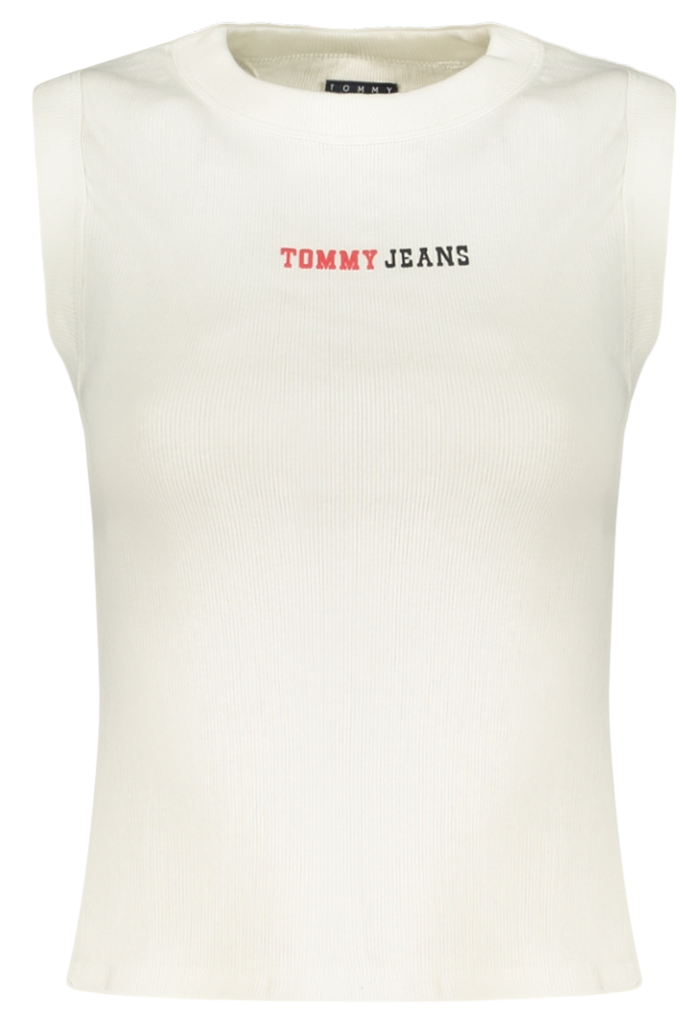 TOMMY HILFIGER moteriški marškinėliai be rankovių, balti TOMMY HILFIGER moteriški marškinėliai be rankovių, balti