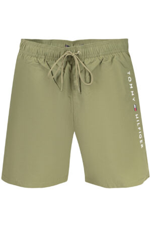 TOMMY HILFIGER MEN'S GREEN BOTTOM SWIMSUIT