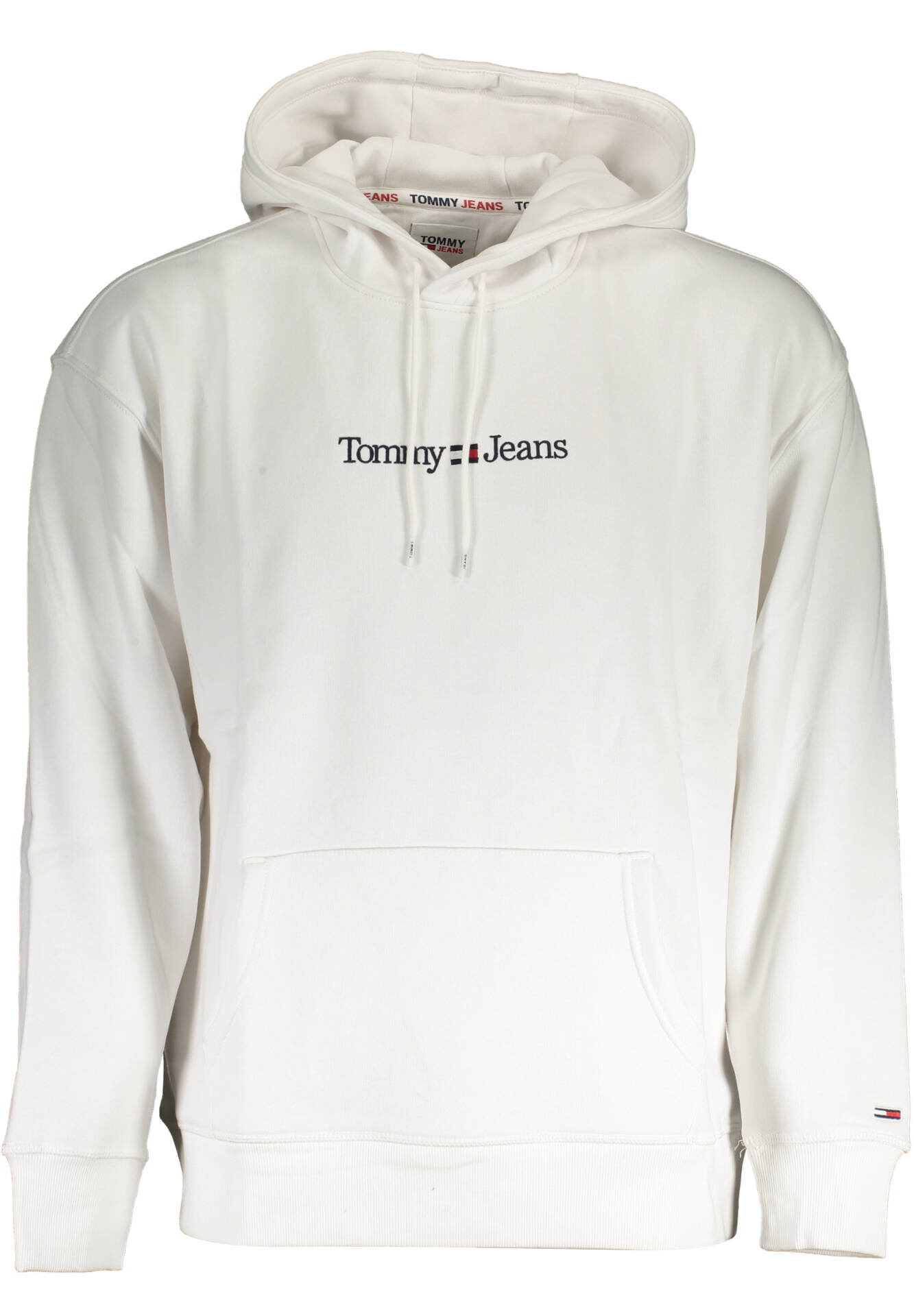 TOMMY HILFIGER MEN'S WHITE ZIPPED SWEATSHIRT