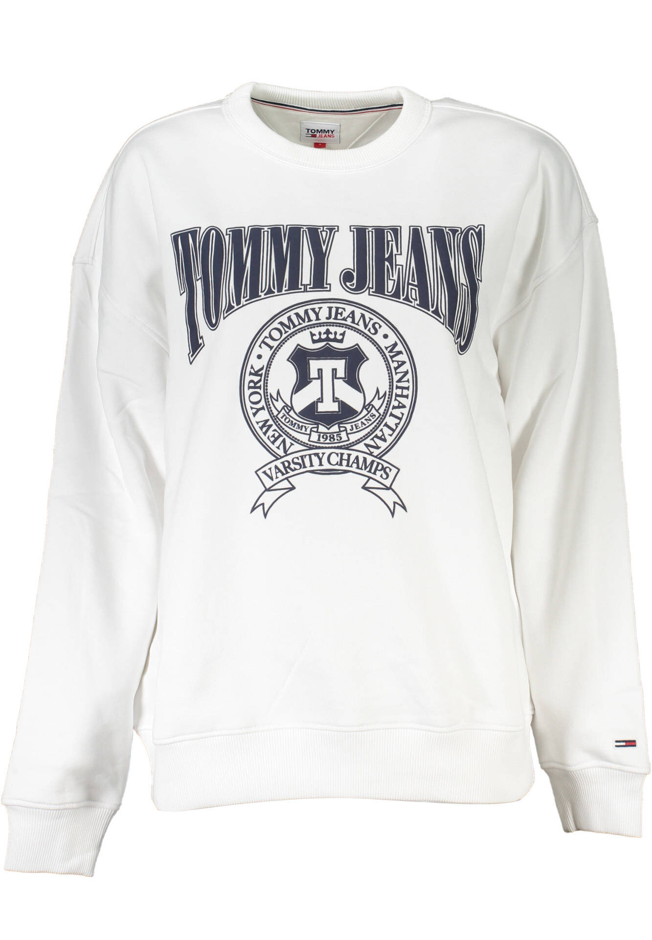 TOMMY HILFIGER WOMEN'S WHITE SWEATSHIRT WITHOUT ZIP