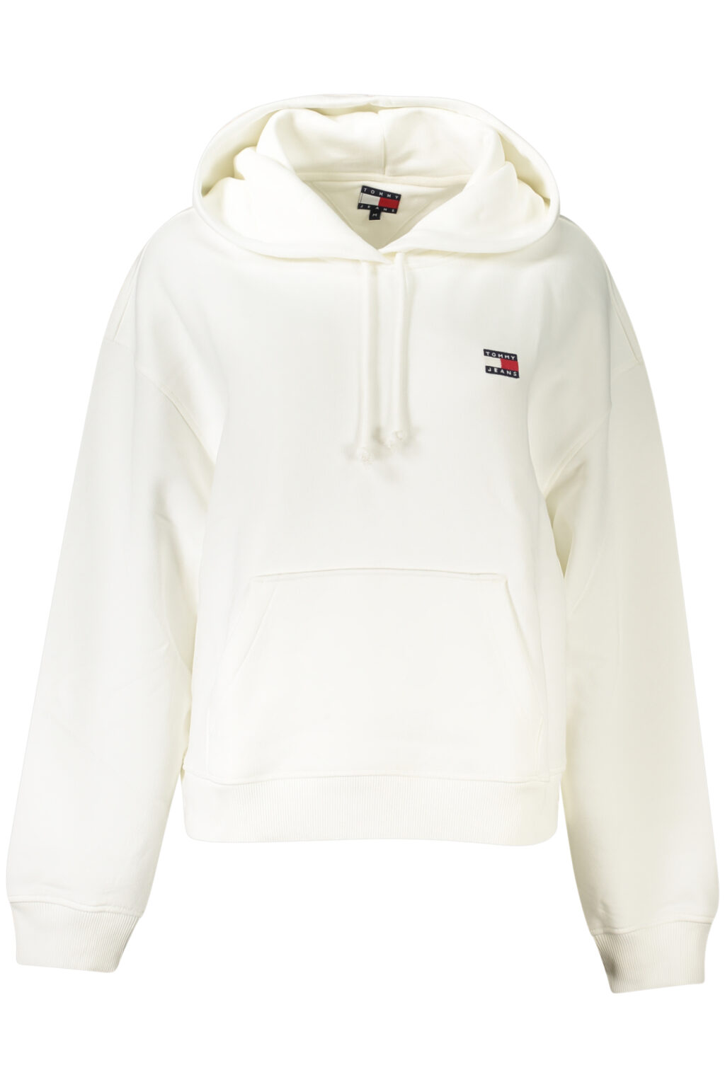 TOMMY HILFIGER baltas moteriškas džemperis be užtrauktuko