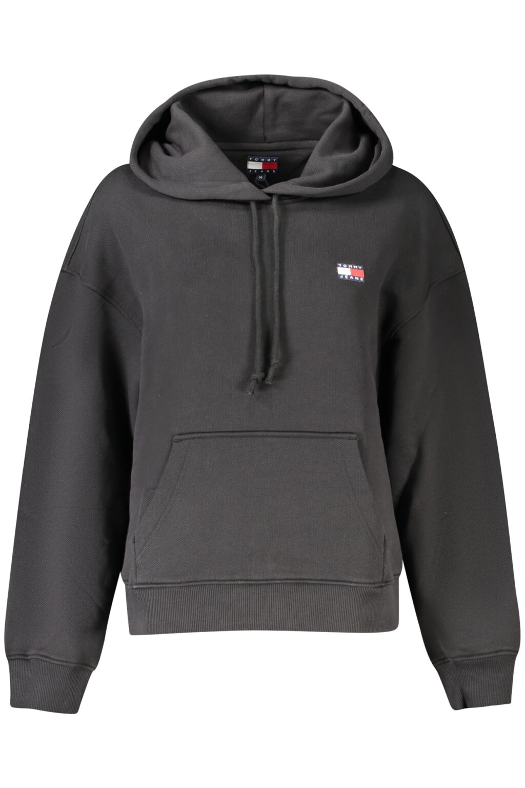 TOMMY HILFIGER juodas moteriškas džemperis be užtrauktuko