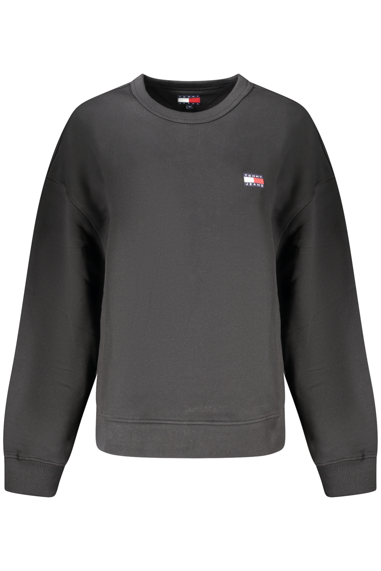 TOMMY HILFIGER juodas moteriškas džemperis be užtrauktuko TOMMY HILFIGER juodas moteriškas džemperis be užtrauktuko