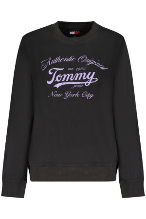 TOMMY HILFIGER moteriškas užsegamas džemperis, juodas