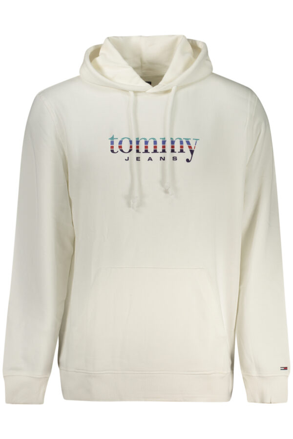 TOMMY HILFIGER vyriškas baltas džemperis su užtrauktuku