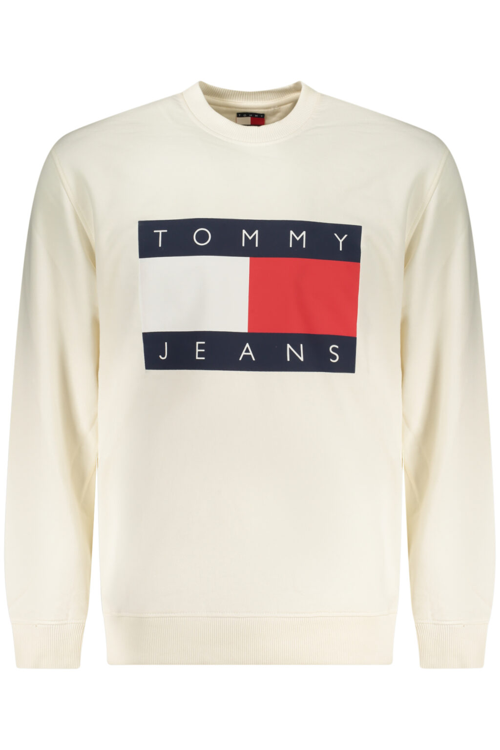 TOMMY HILFIGER vyriškas baltas džemperis su užtrauktuku