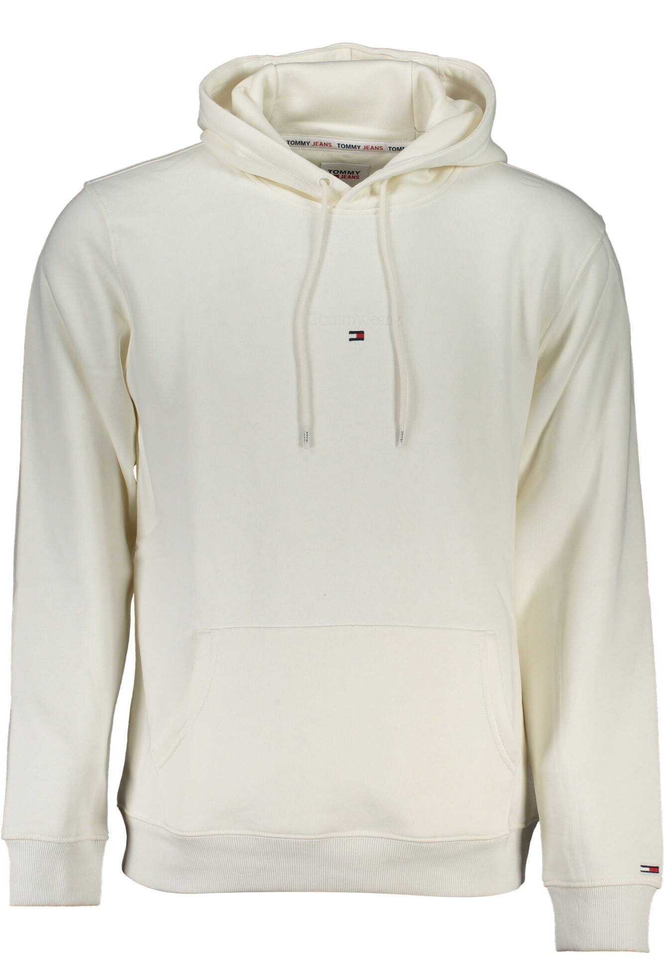 TOMMY HILFIGER MEN'S WHITE ZIPLESS SWEATSHIRT