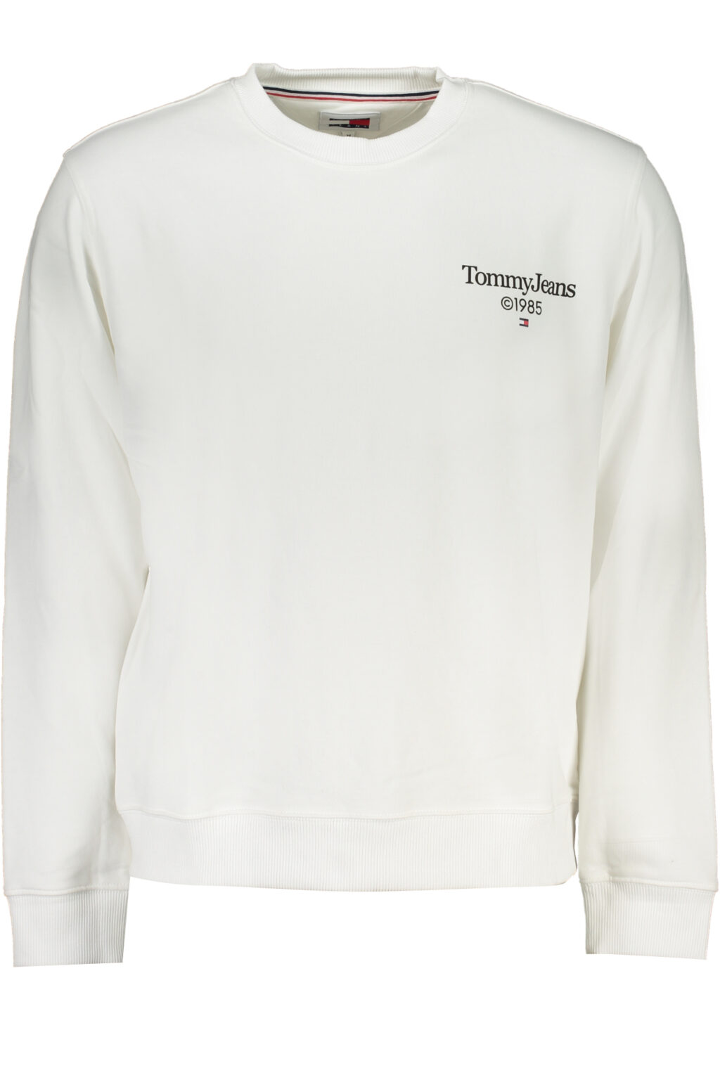 tommyhilfigerfelpasenzazipuomobianco_1 TOMMY HILFIGER baltas vyriškas džemperis be užtrauktuko