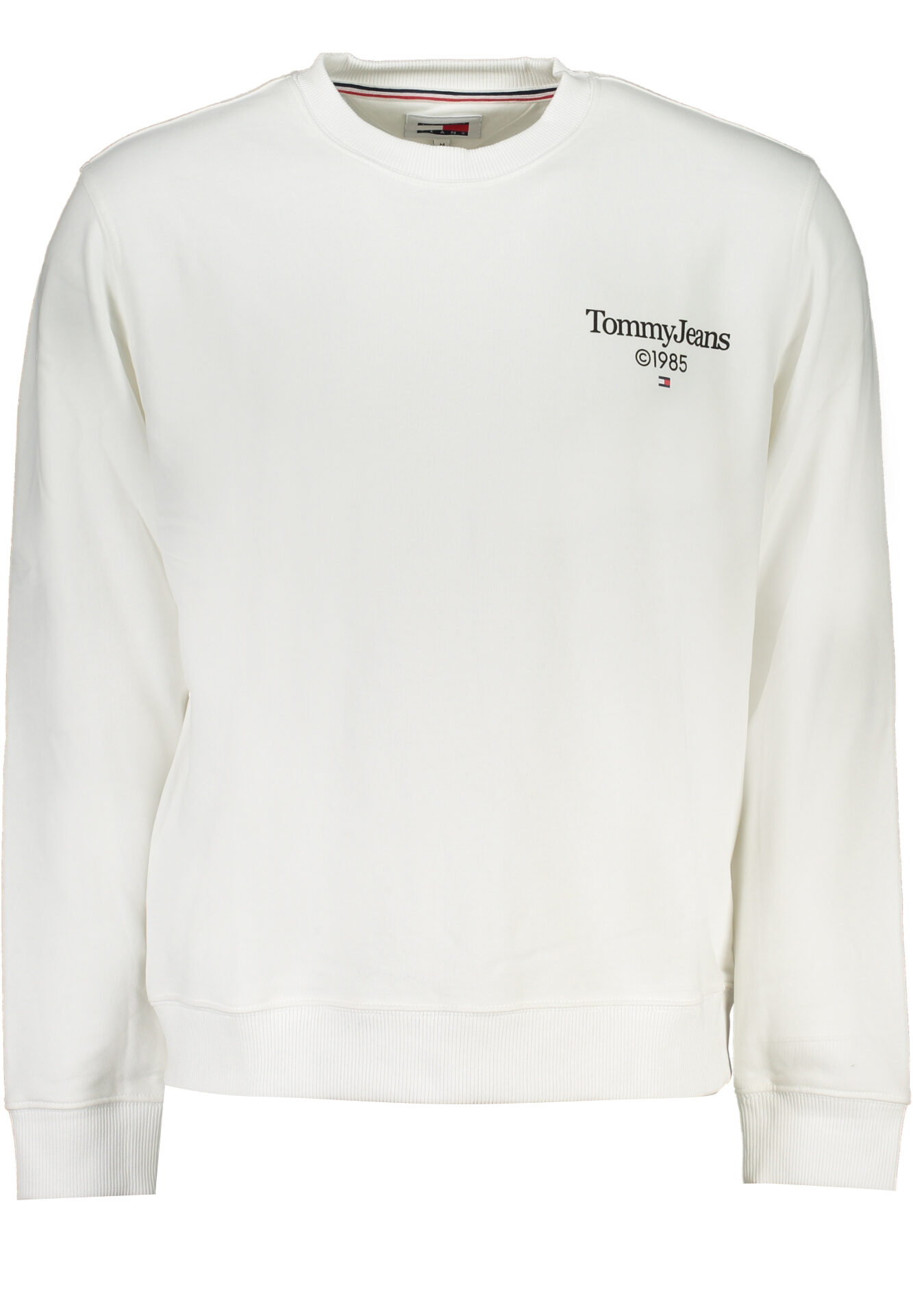 TOMMY HILFIGER MEN'S WHITE ZIPLESS SWEATSHIRT