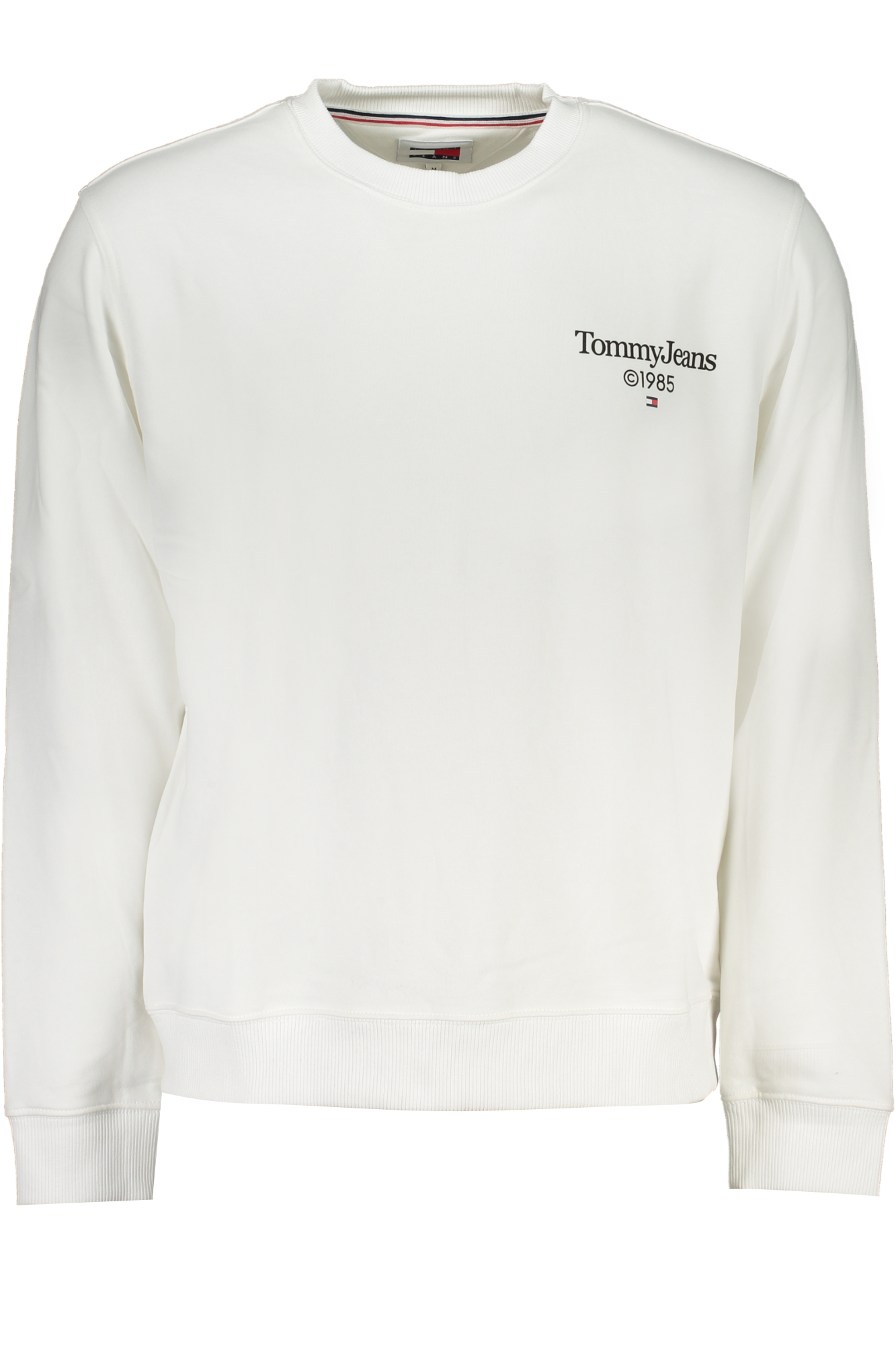 TOMMY HILFIGER baltas vyriškas džemperis be užtrauktuko TOMMY HILFIGER baltas vyriškas džemperis be užtrauktuko