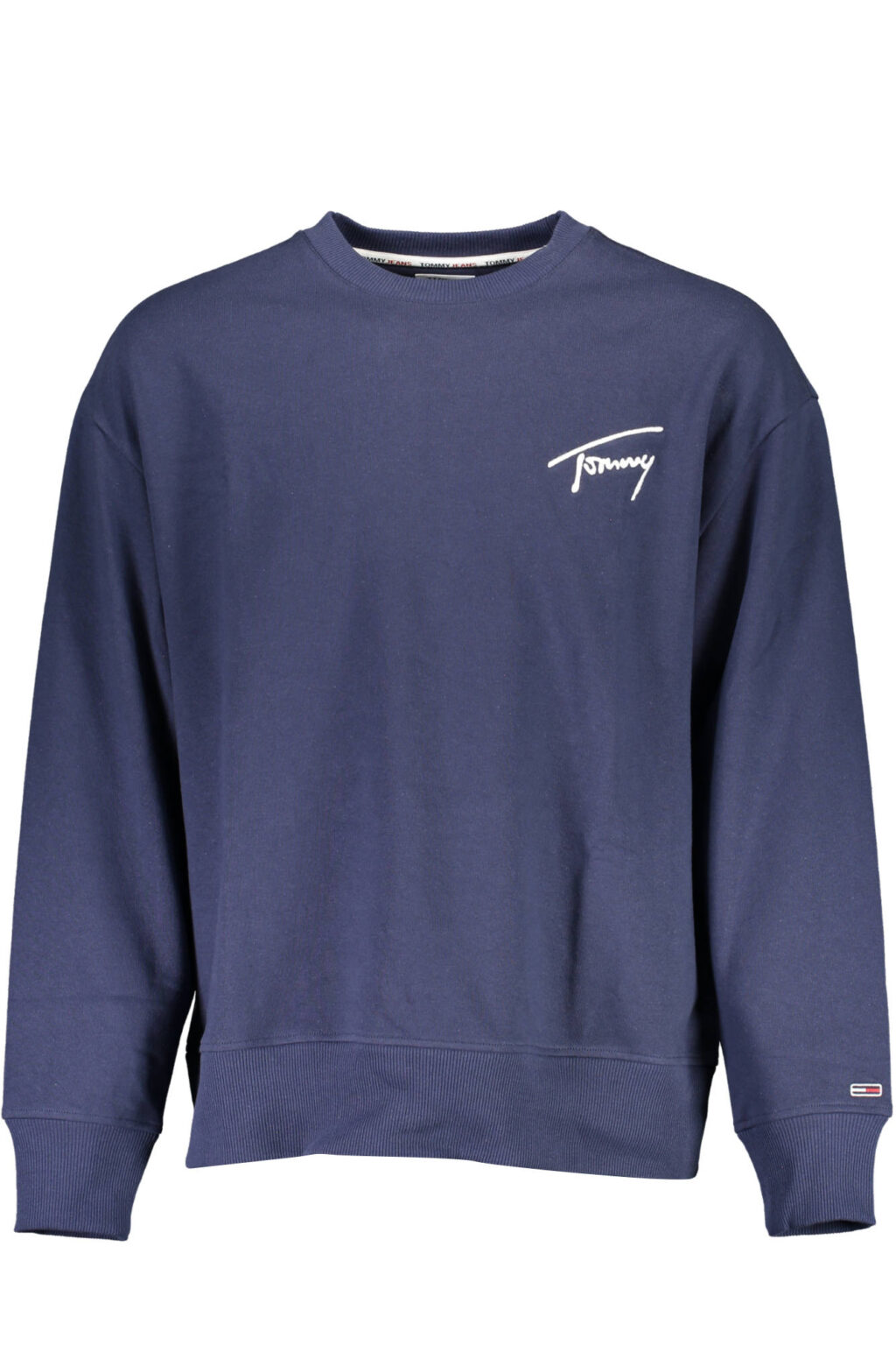 tommyhilfigerfelpasenzazipuomoblu_1 TOMMY HILFIGER MĖLYNAS VYRIŠKAS DŽEMPERIS BE UŽTRAUKTUKO