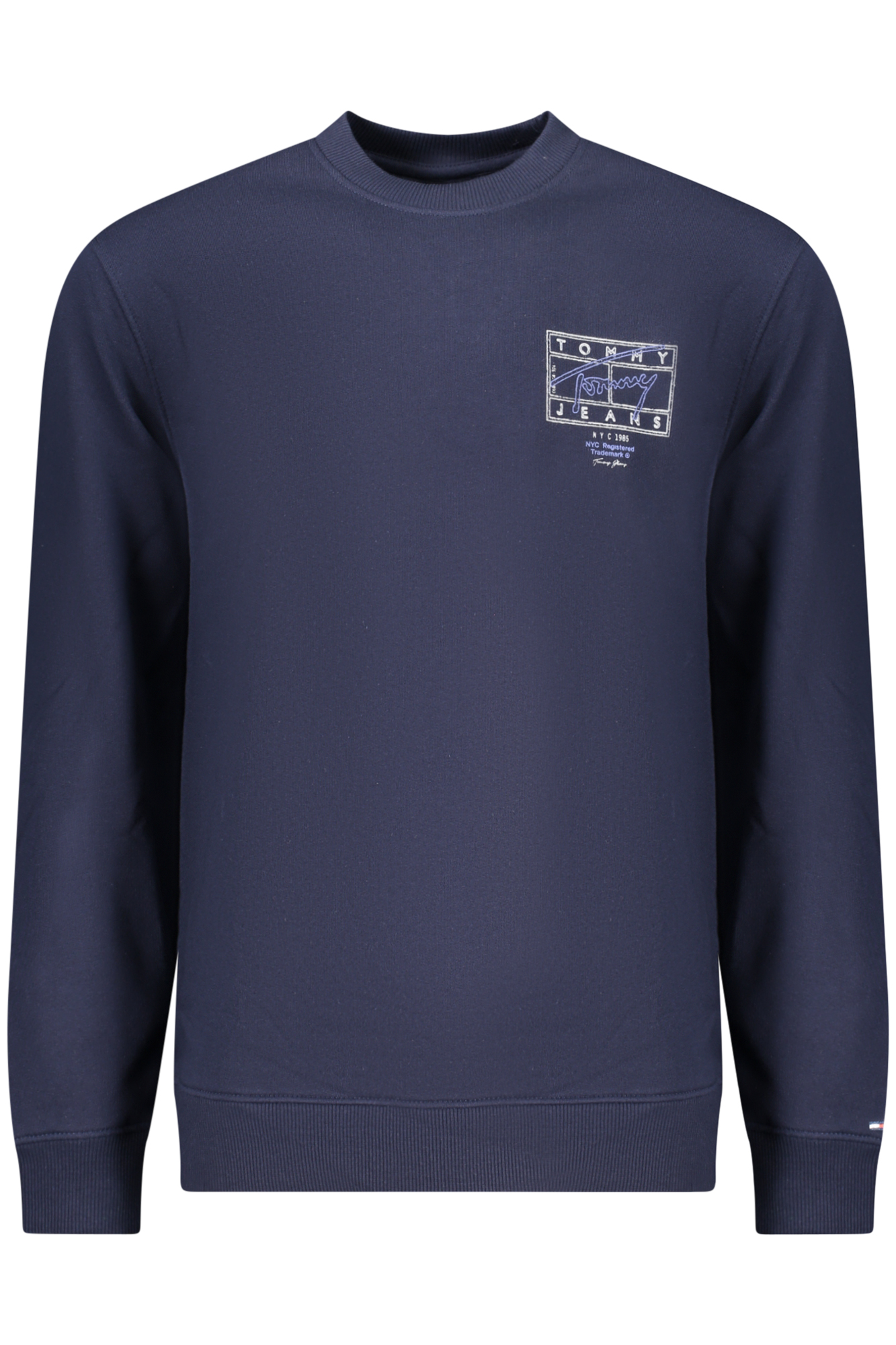 TOMMY HILFIGER MEN'S BLUE ZIP-UP SWEATSHIRT TOMMY HILFIGER MEN'S BLUE ZIP-UP SWEATSHIRT