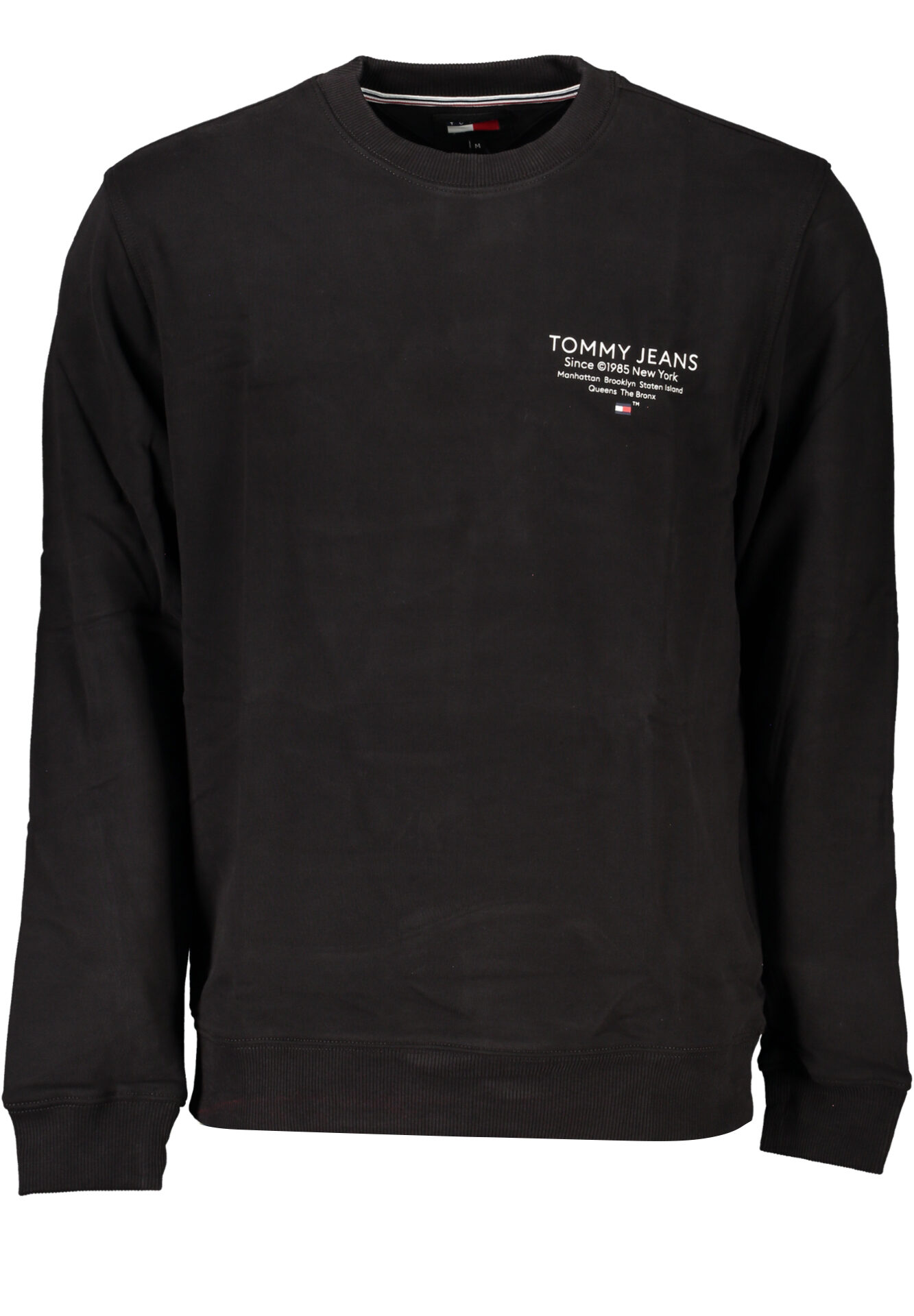 TOMMY HILFIGER MEN'S BLACK ZIPLESS SWEATSHIRT