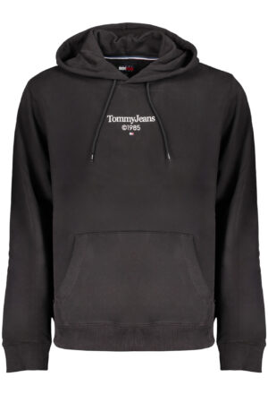 TOMMY HILFIGER juodas vyriškas džemperis be užtrauktuko