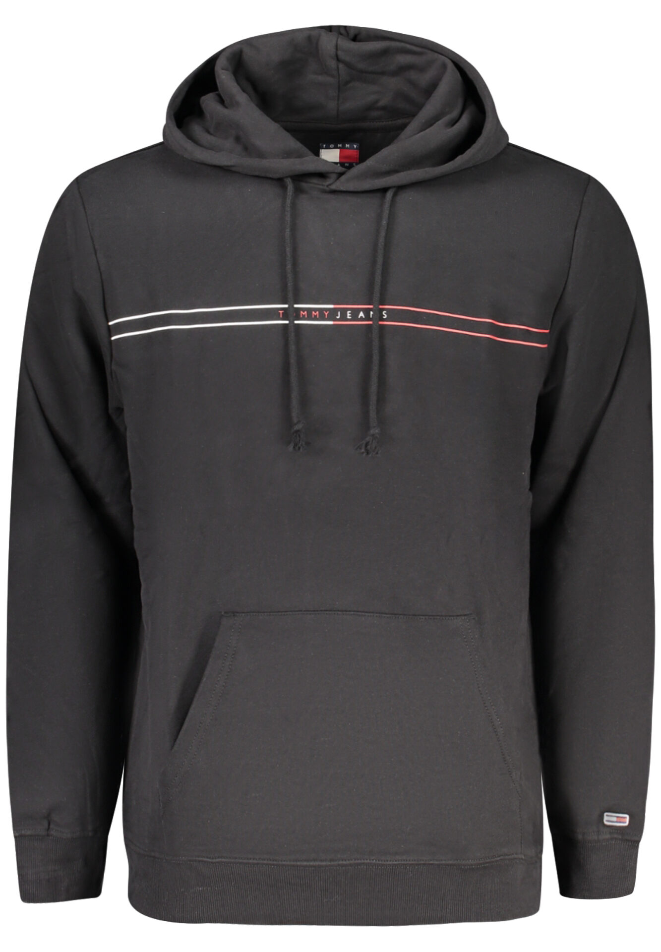 TOMMY HILFIGER MEN'S BLACK ZIP-UP SWEATSHIRT