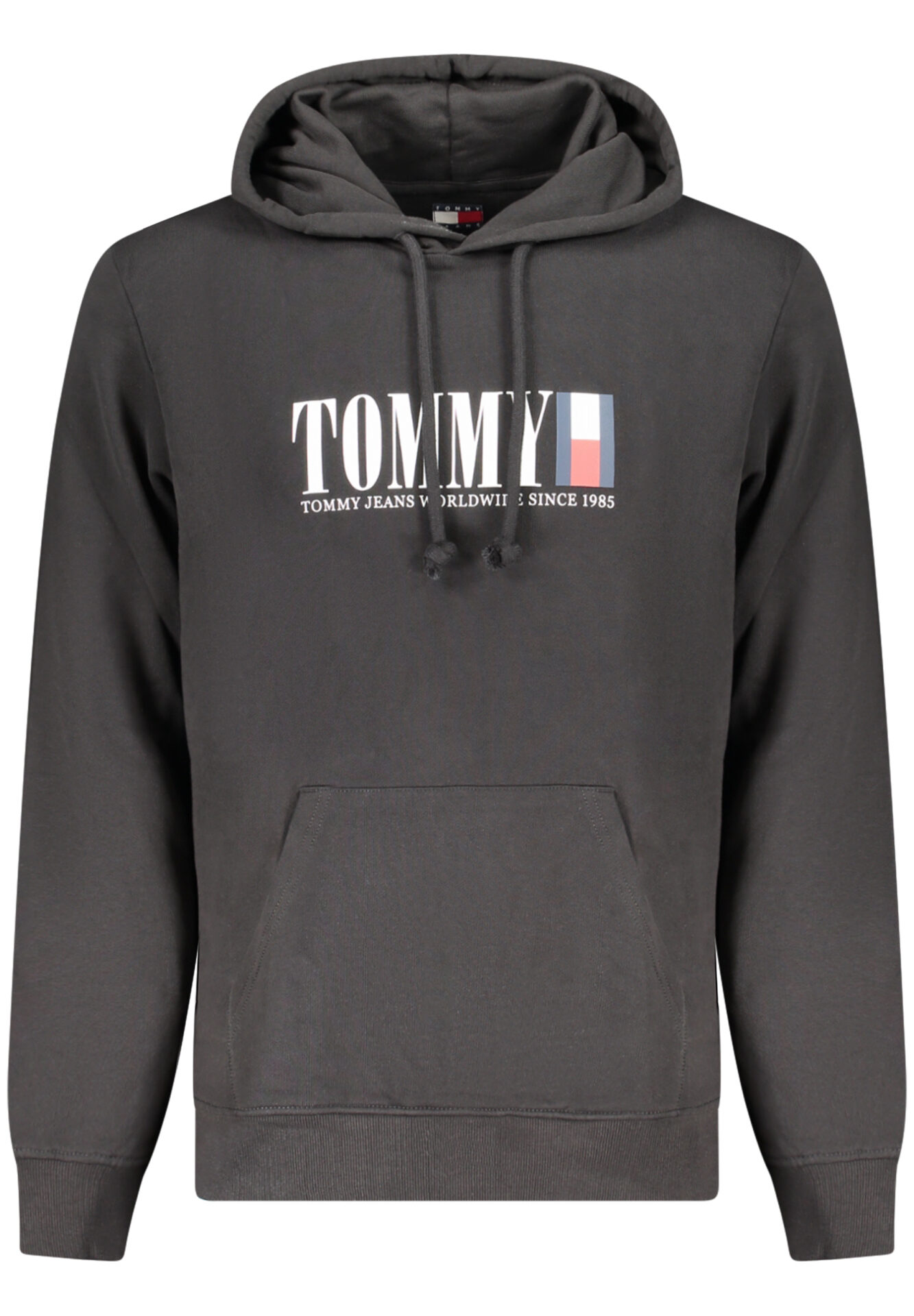 TOMMY HILFIGER MEN'S BLACK ZIP-UP SWEATSHIRT