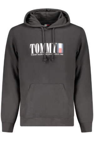 TOMMY HILFIGER MEN'S BLACK ZIP-UP SWEATSHIRT