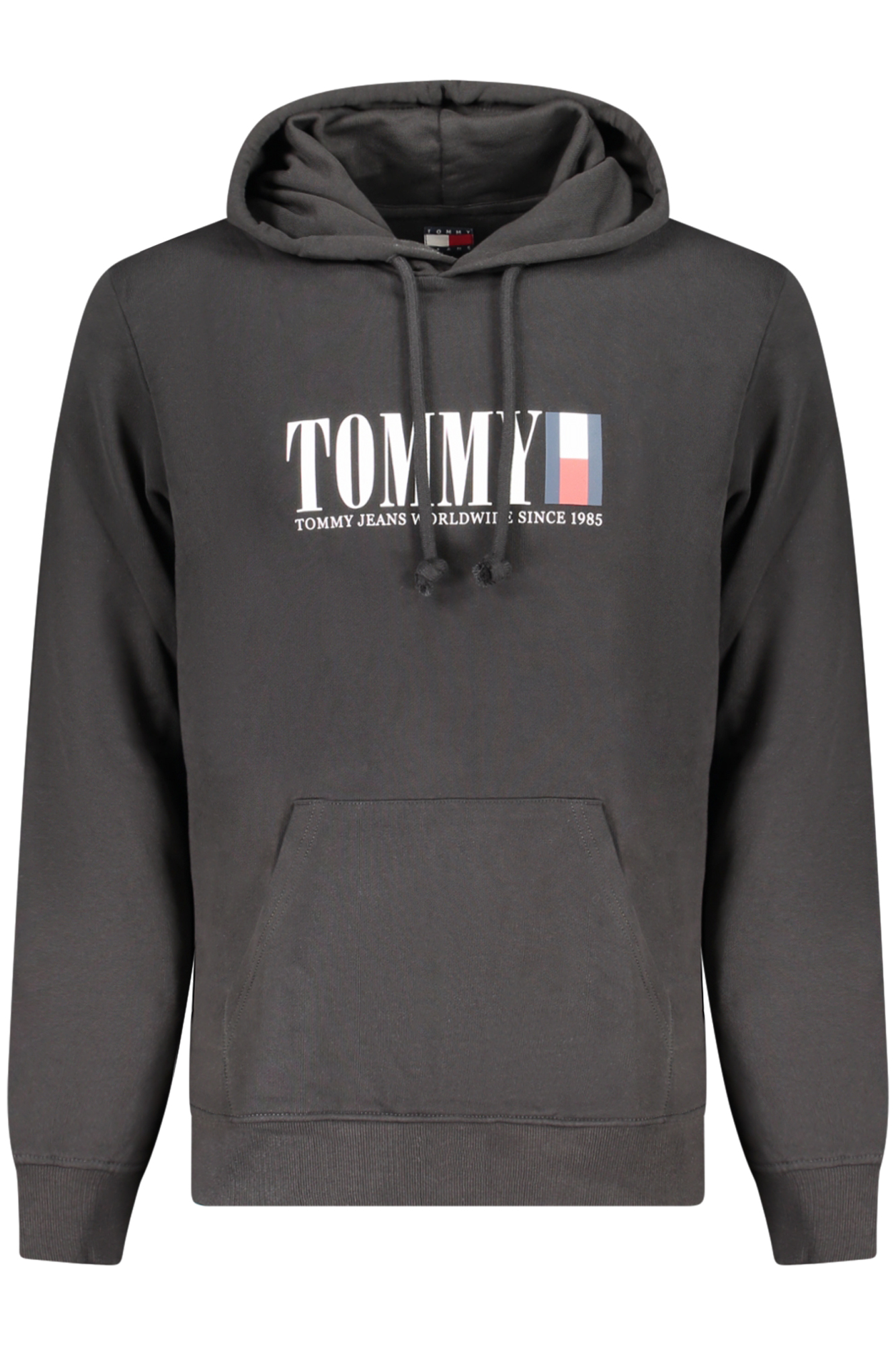 TOMMY HILFIGER MEN'S BLACK ZIP-UP SWEATSHIRT TOMMY HILFIGER MEN'S BLACK ZIP-UP SWEATSHIRT