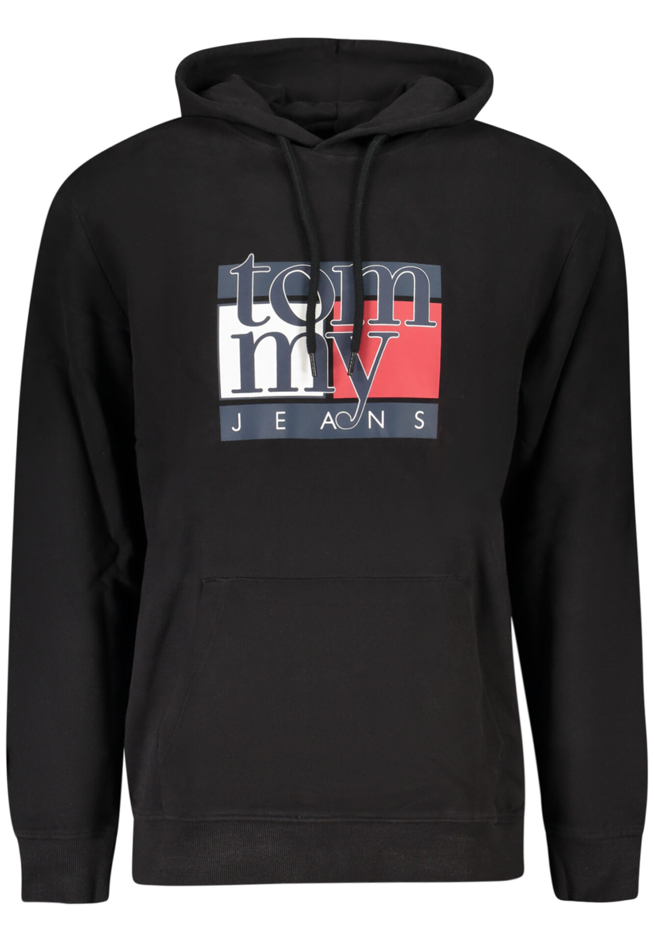 TOMMY HILFIGER MEN'S BLACK ZIP-UP SWEATSHIRT