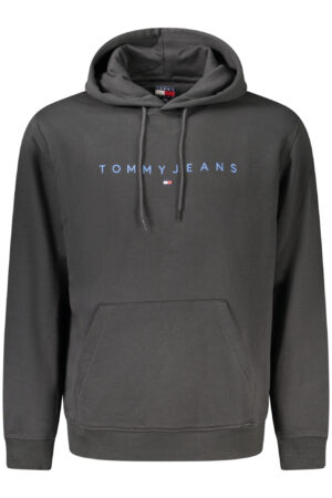 TOMMY HILFIGER MEN'S BLACK ZIP-UP SWEATSHIRT