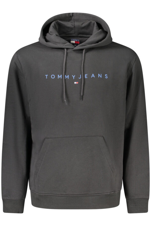 TOMMY HILFIGER vyriškas užsegamas džemperis, juodas