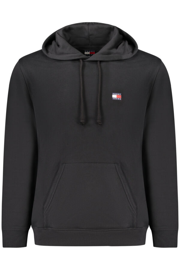 TOMMY HILFIGER vyriškas užsegamas džemperis, juodas