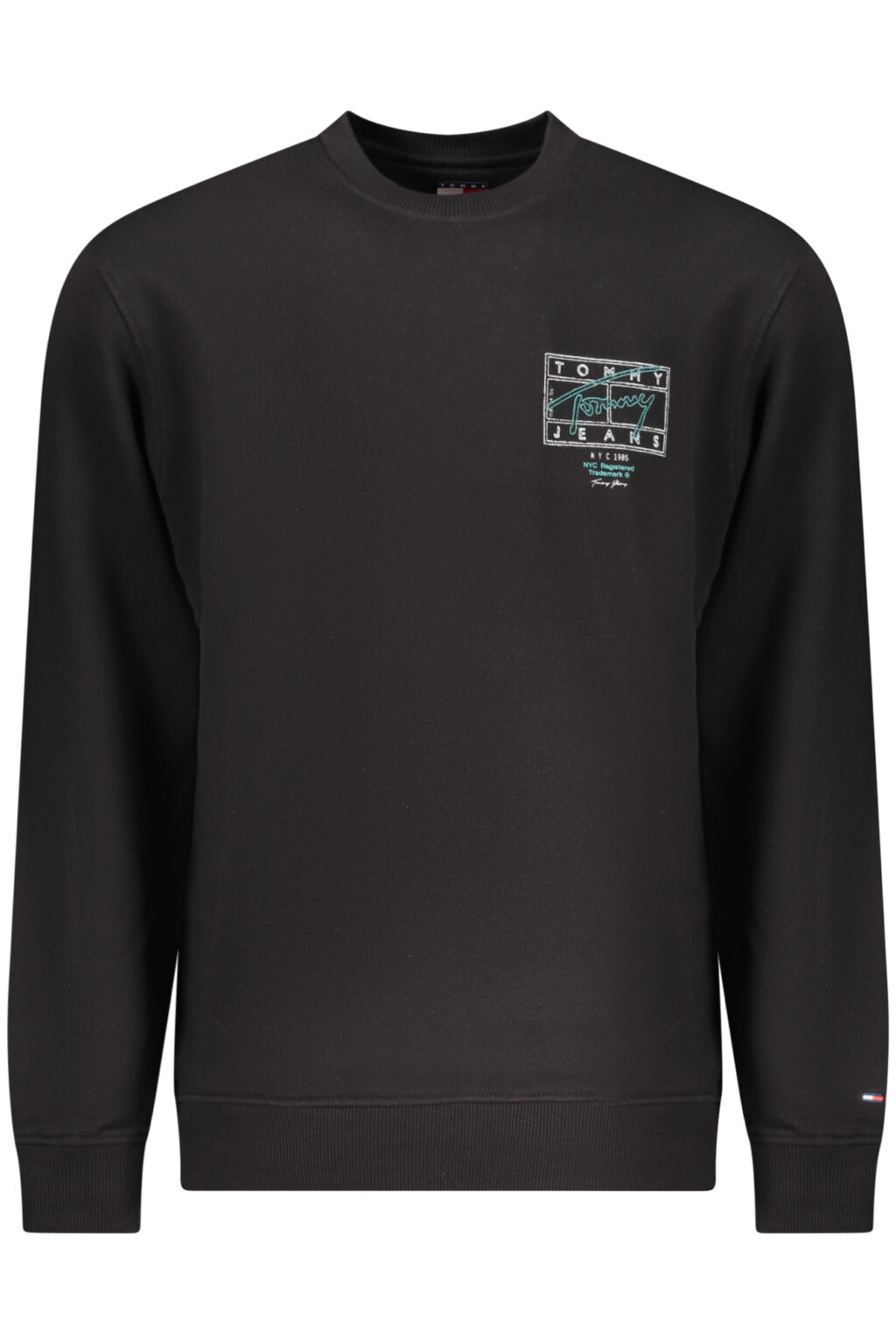 tommyhilfigerfelpasenzazipuomonero_1 TOMMY HILFIGER vyriškas juodas džemperis su užtrauktuku