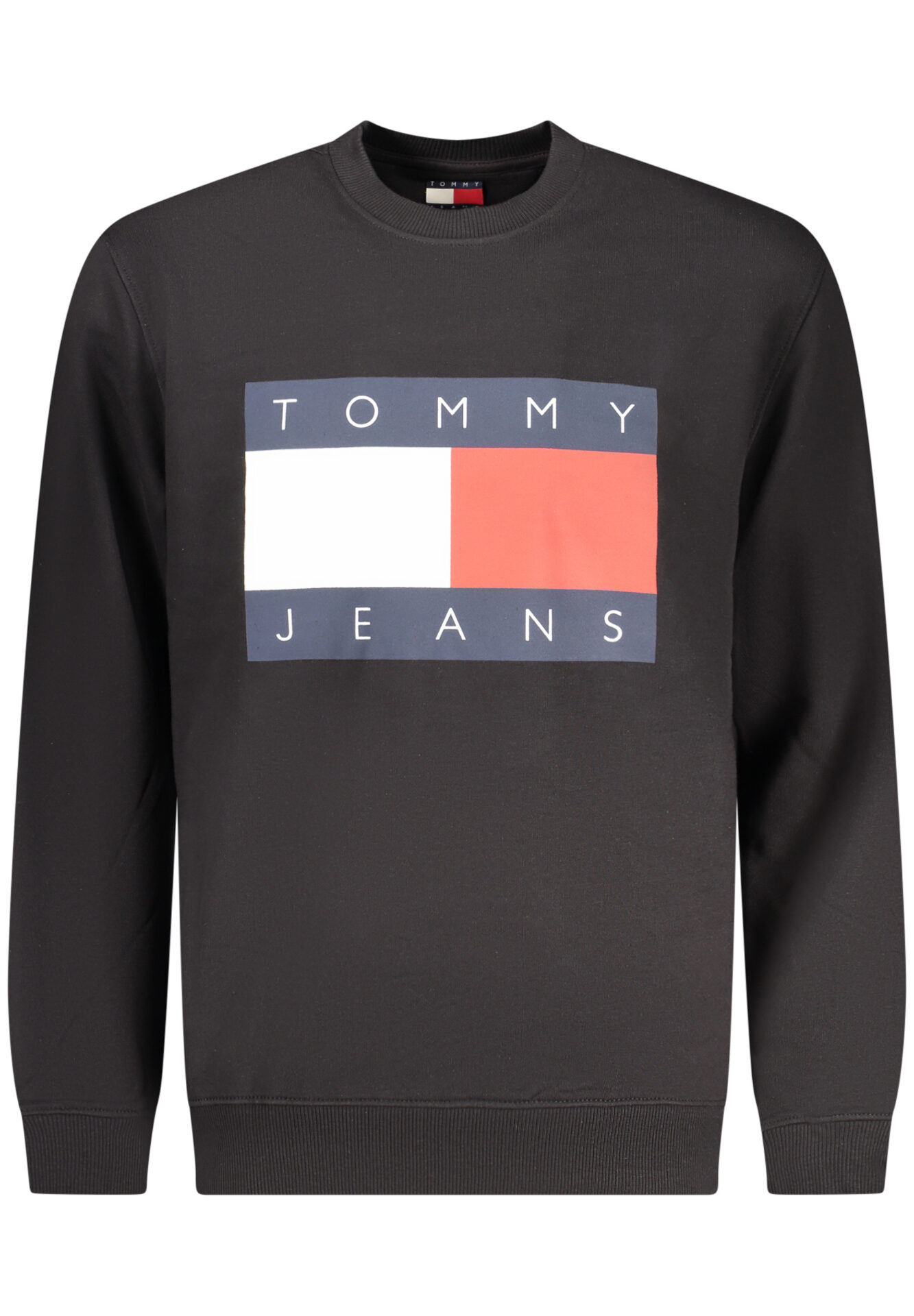 TOMMY HILFIGER MEN'S BLACK ZIP-UP SWEATSHIRT