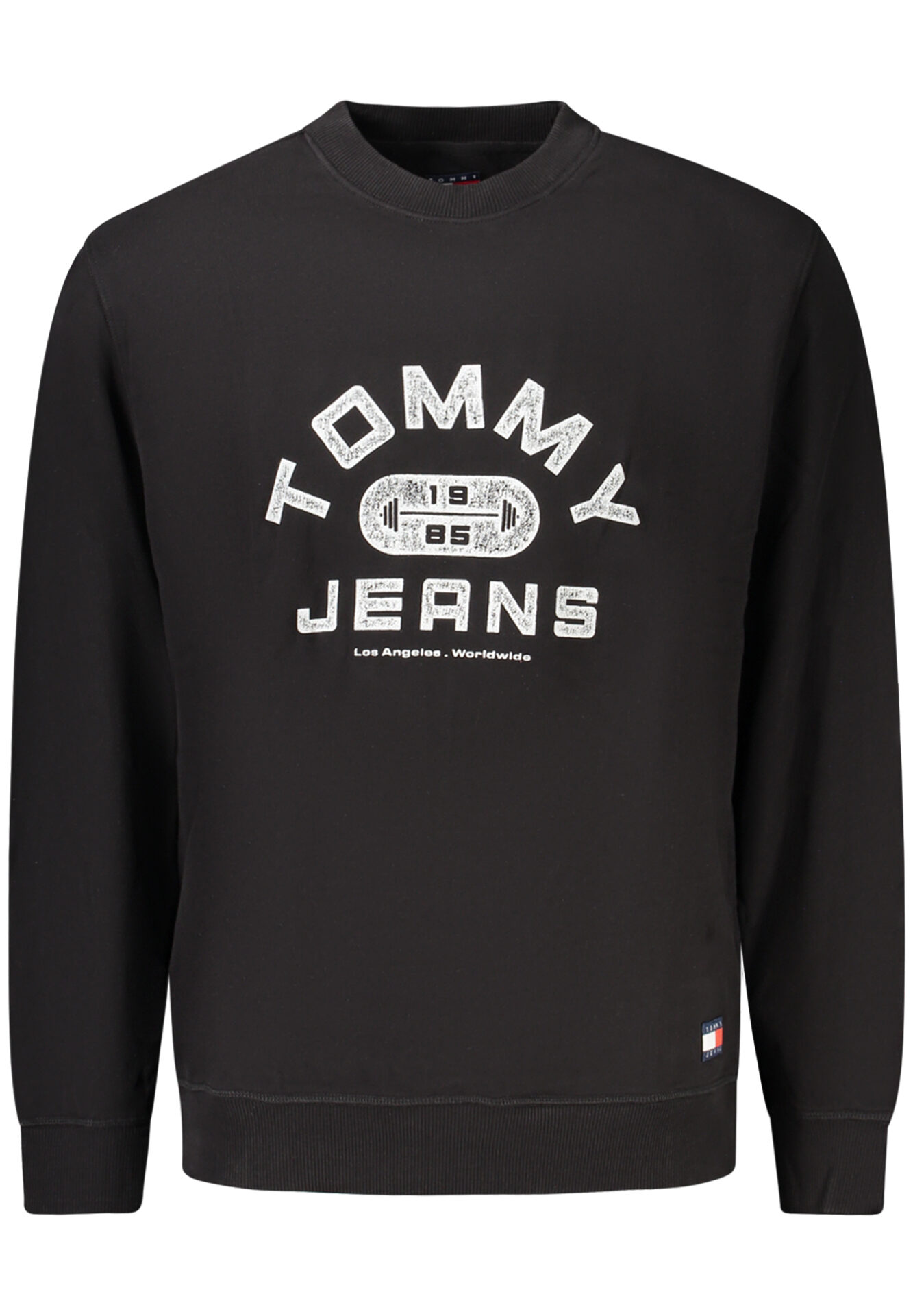 TOMMY HILFIGER MEN'S BLACK ZIP-UP SWEATSHIRT