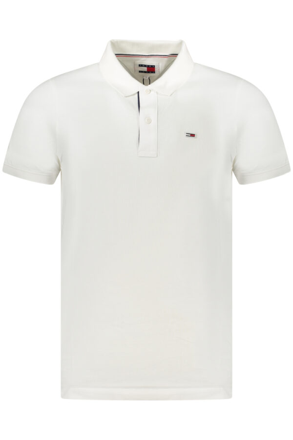TOMMY HILFIGER vyriški polo marškinėliai trumpomis rankovėmis, balti