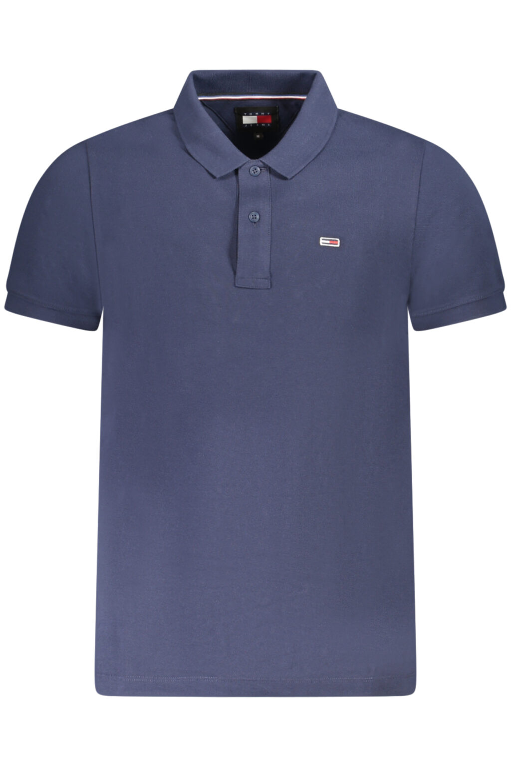 TOMMY HILFIGER vyriški mėlyni polo marškinėliai trumpomis rankovėmis