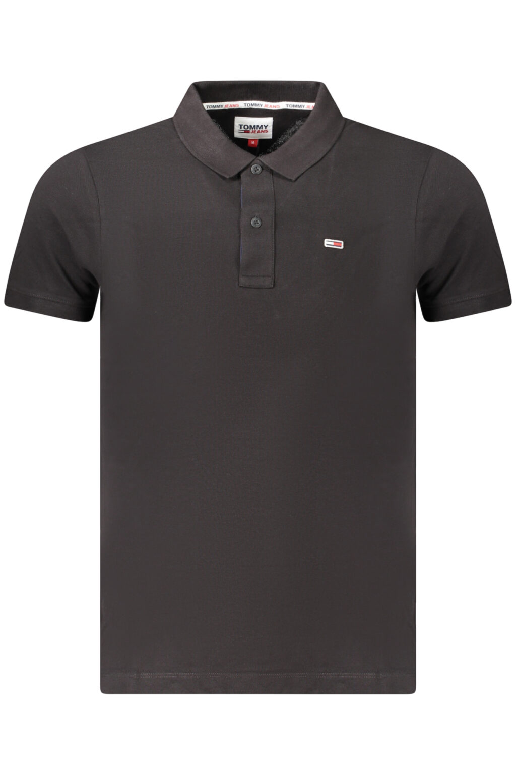 TOMMY HILFIGER vyriški polo marškinėliai trumpomis rankovėmis, juodi