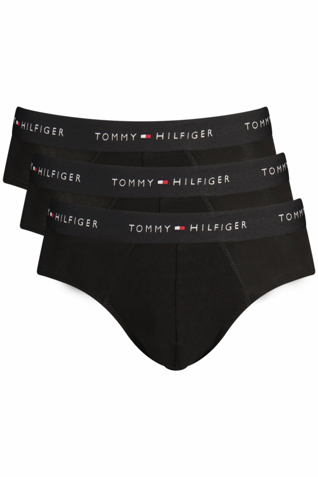 TOMMY HILFIGER MEN'S BLACK BRIEFS TOMMY HILFIGER MEN'S BLACK BRIEFS