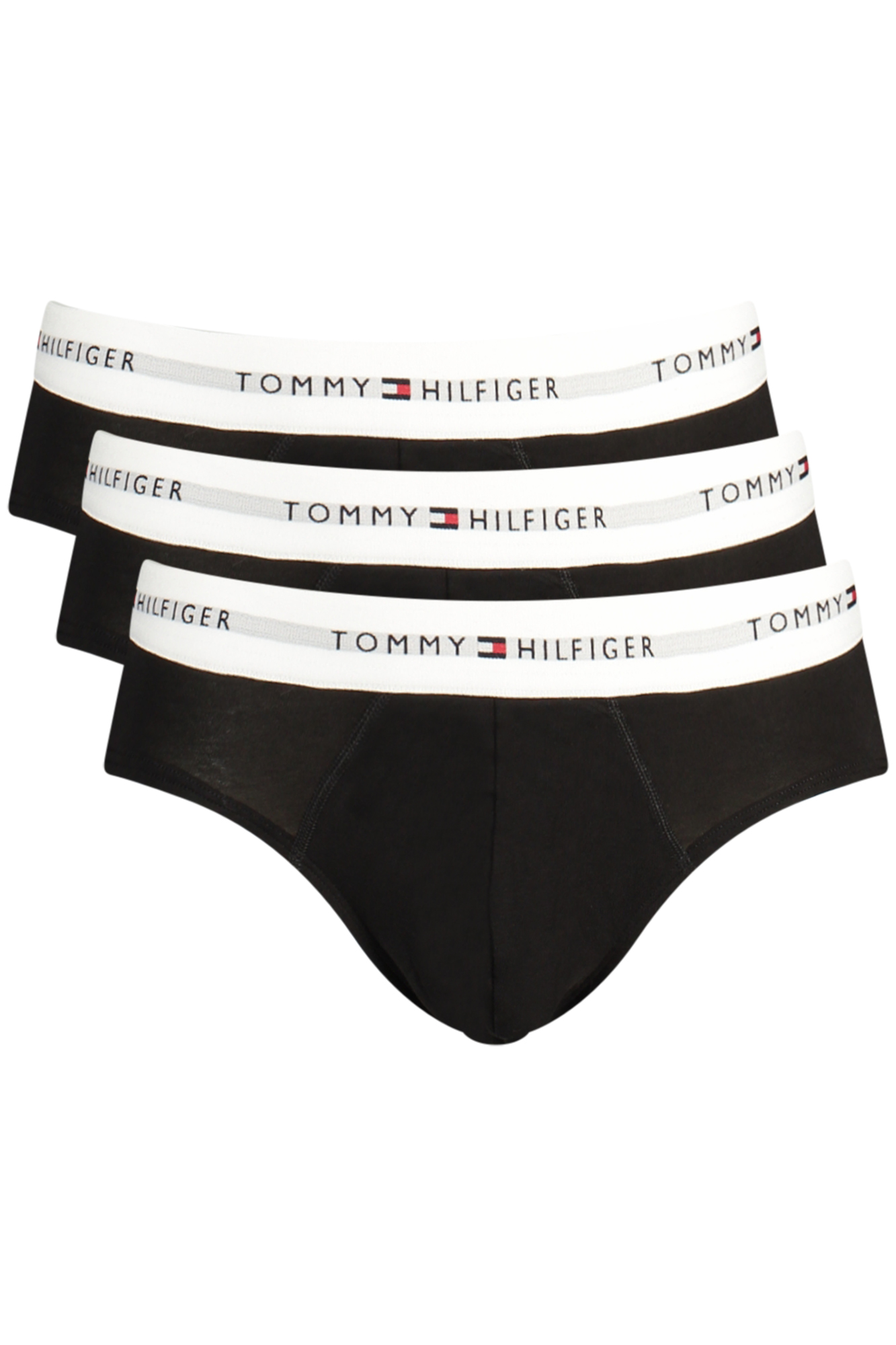 TOMMY HILFIGER MEN'S BLACK BRIEFS TOMMY HILFIGER MEN'S BLACK BRIEFS
