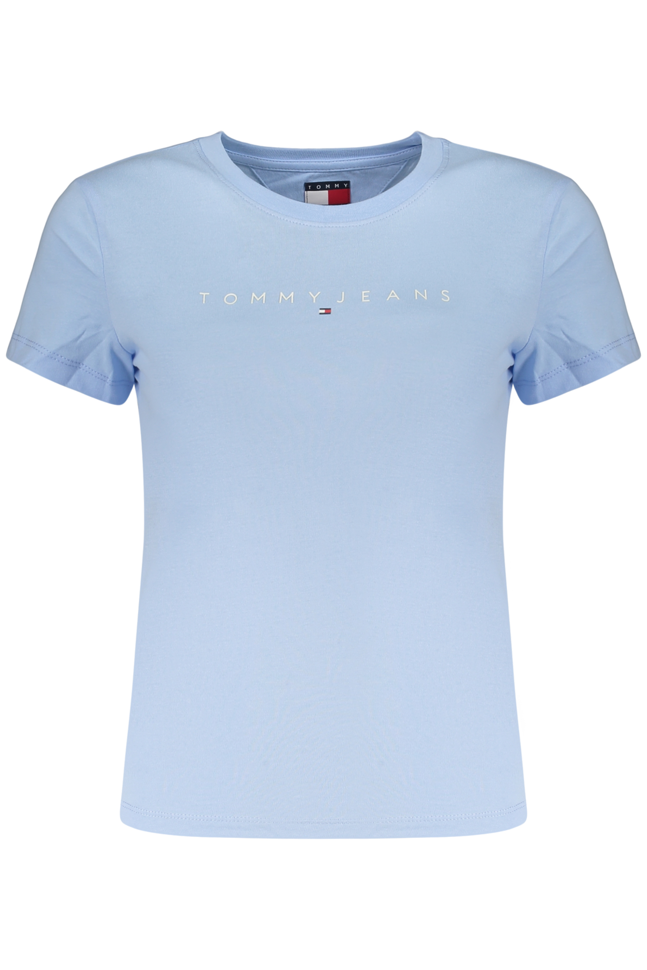 TOMMY HILFIGER moteriški marškinėliai trumpomis rankovėmis, mėlyni TOMMY HILFIGER moteriški marškinėliai trumpomis rankovėmis, mėlyni