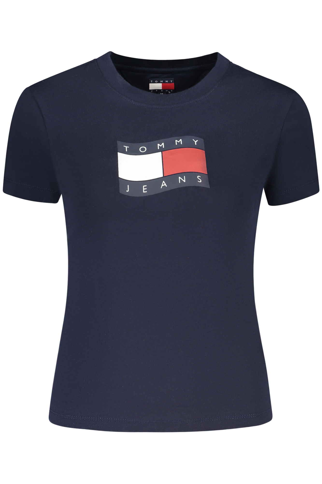 TOMMY HILFIGER moteriški marškinėliai trumpomis rankovėmis, mėlyni TOMMY HILFIGER moteriški marškinėliai trumpomis rankovėmis, mėlyni