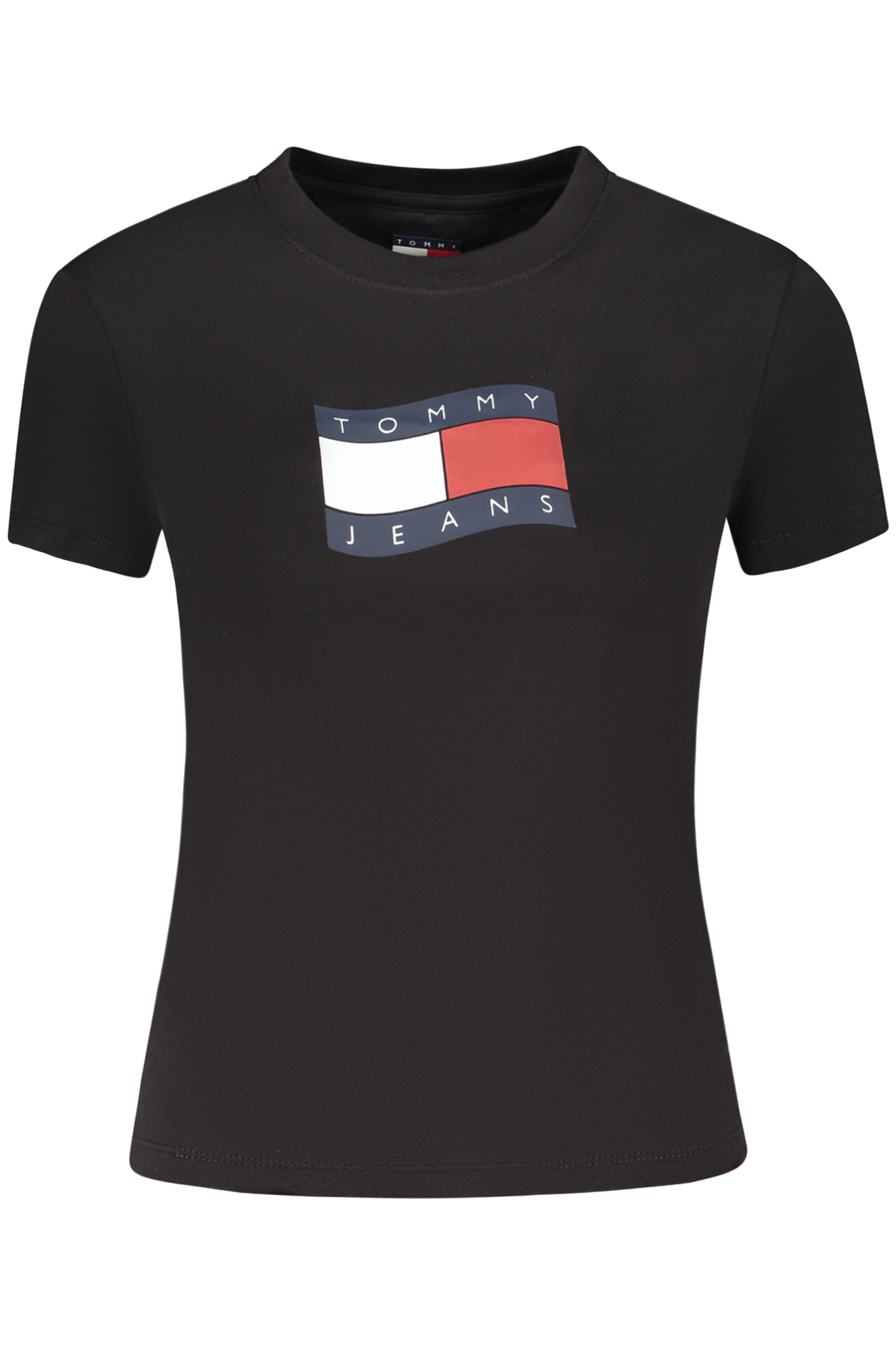 TOMMY HILFIGER WOMEN'S SHORT-SLEEVE T-SHIRT BLACK TOMMY HILFIGER WOMEN'S SHORT-SLEEVE T-SHIRT BLACK