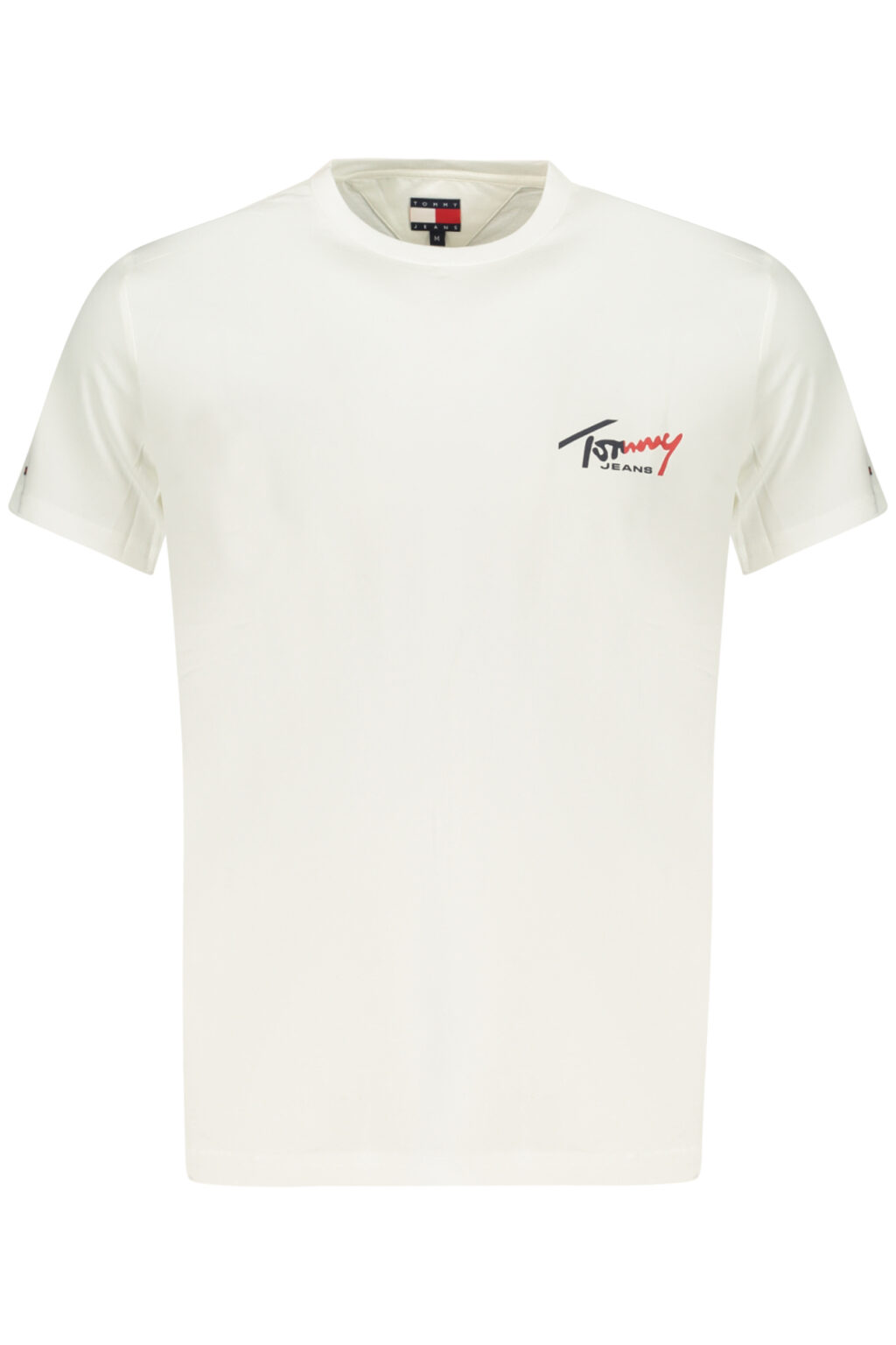 tommyhilfigert-shirtmanichecorteuomobianco_1 TOMMY HILFIGER vyriški balti marškinėliai trumpomis rankovėmis