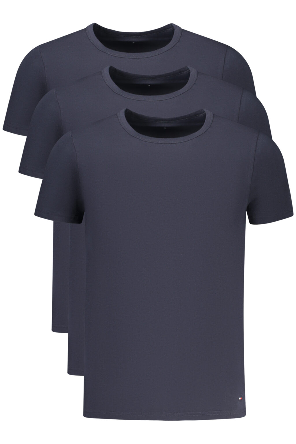 tommyhilfigert-shirtmanichecorteuomoblu_1 TOMMY HILFIGER vyriški mėlyni marškinėliai trumpomis rankovėmis