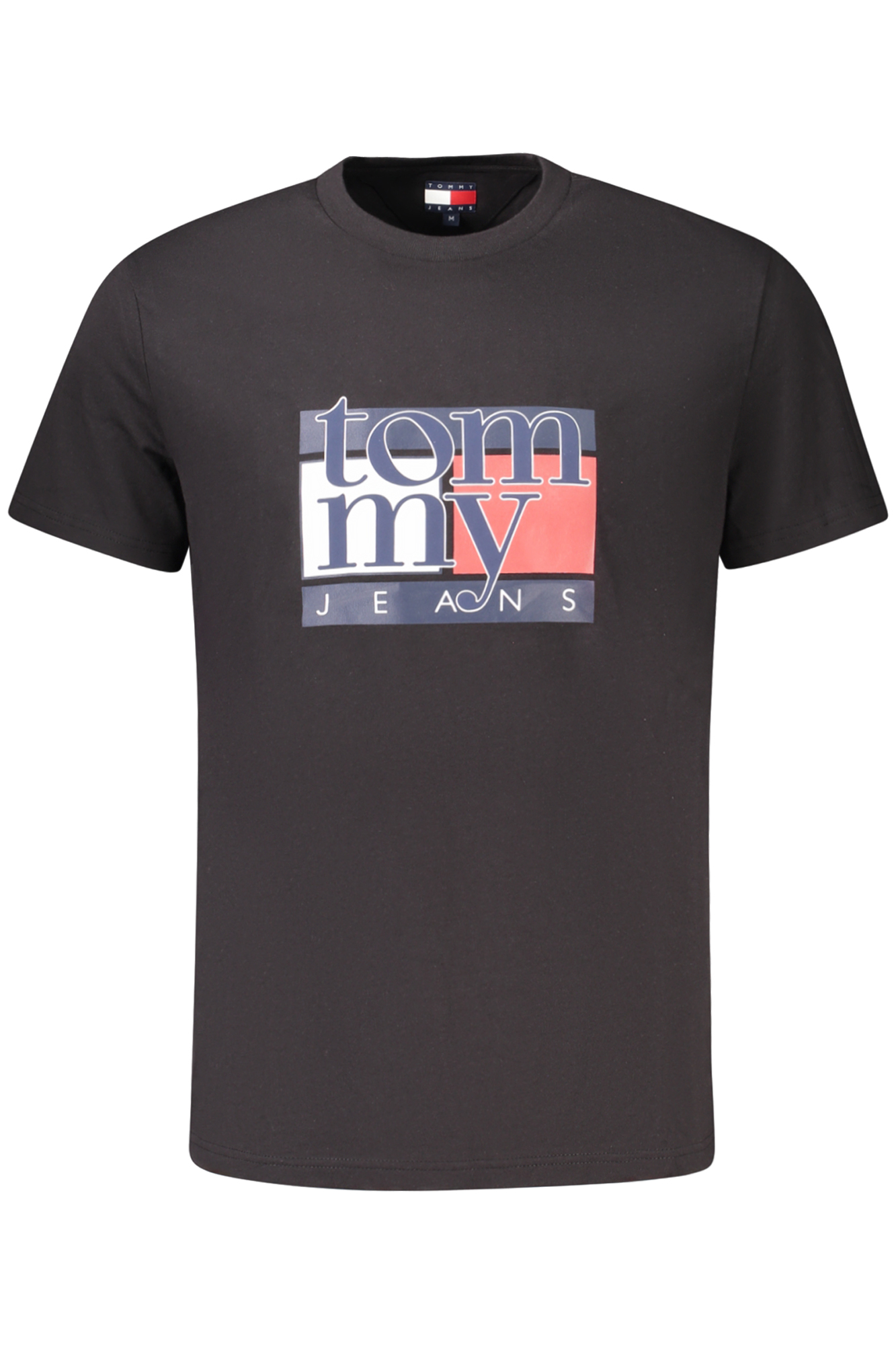 TOMMY HILFIGER vyriški marškinėliai trumpomis rankovėmis, juodi TOMMY HILFIGER vyriški marškinėliai trumpomis rankovėmis, juodi
