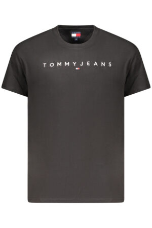 TOMMY HILFIGER vyriški marškinėliai trumpomis rankovėmis, juodi