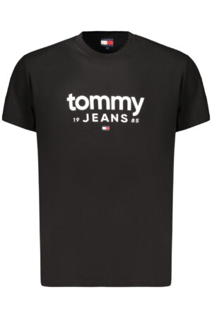 TOMMY HILFIGER vyriški marškinėliai trumpomis rankovėmis, juodi