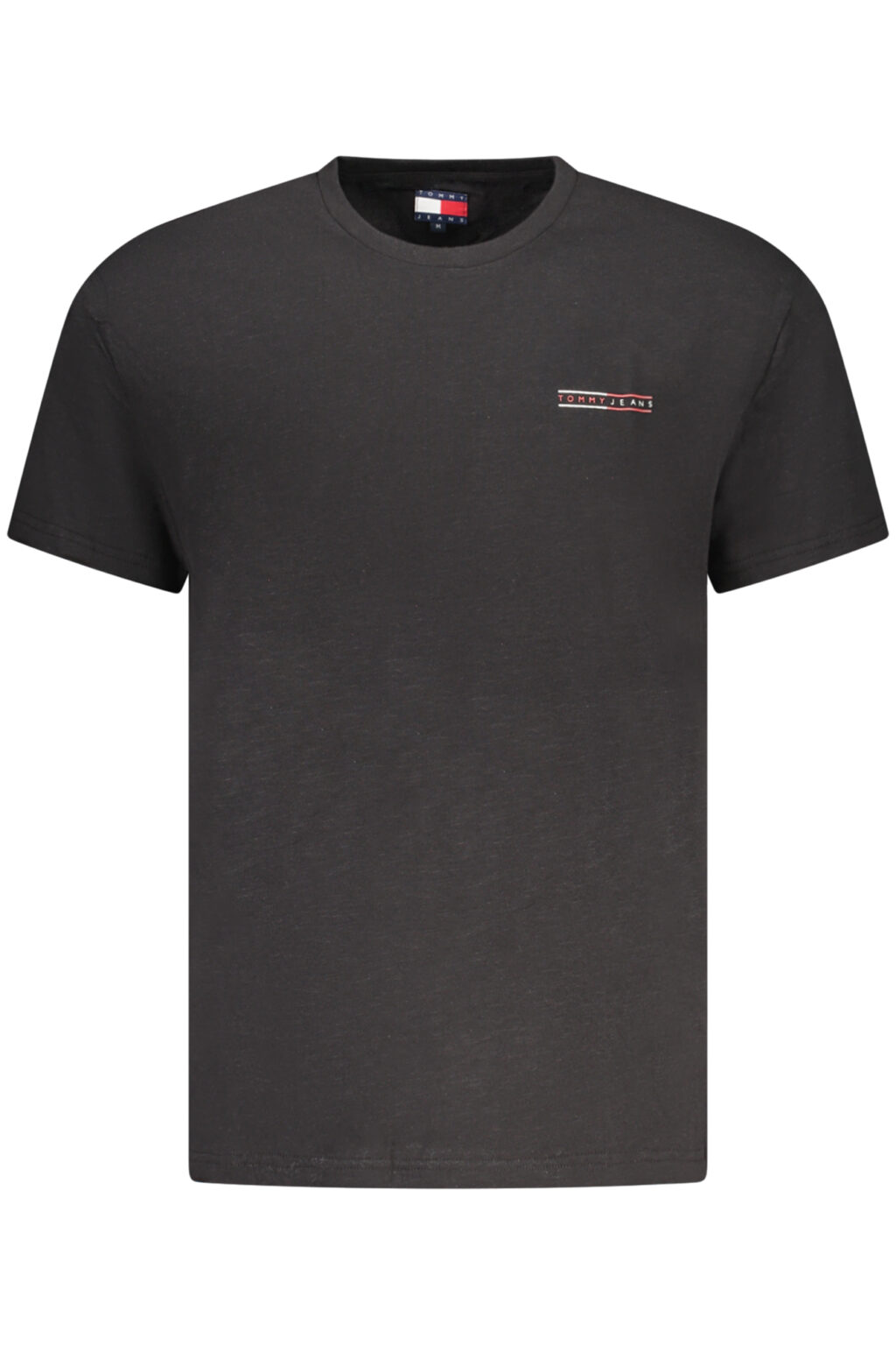 tommyhilfigert-shirtmanichecorteuomonero_1 TOMMY HILFIGER marškinėliai trumpomis rankovėmis vyrams, juodi